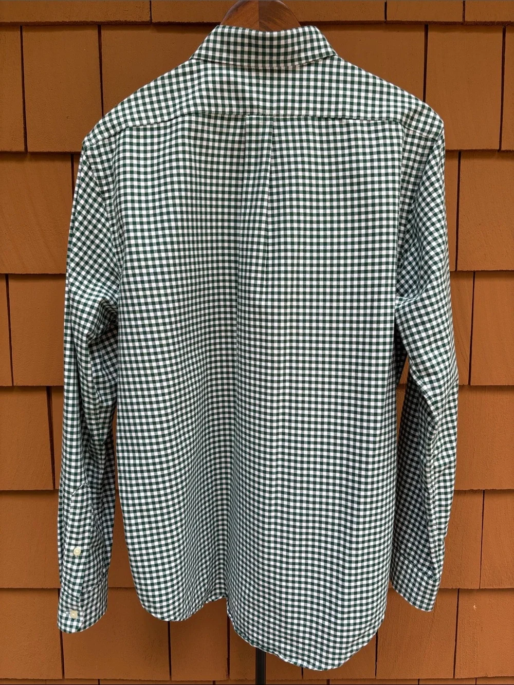 POLO RALPH LAUREN | Green Gingham Preppy Button Down Classic Fit Shirt | Size L